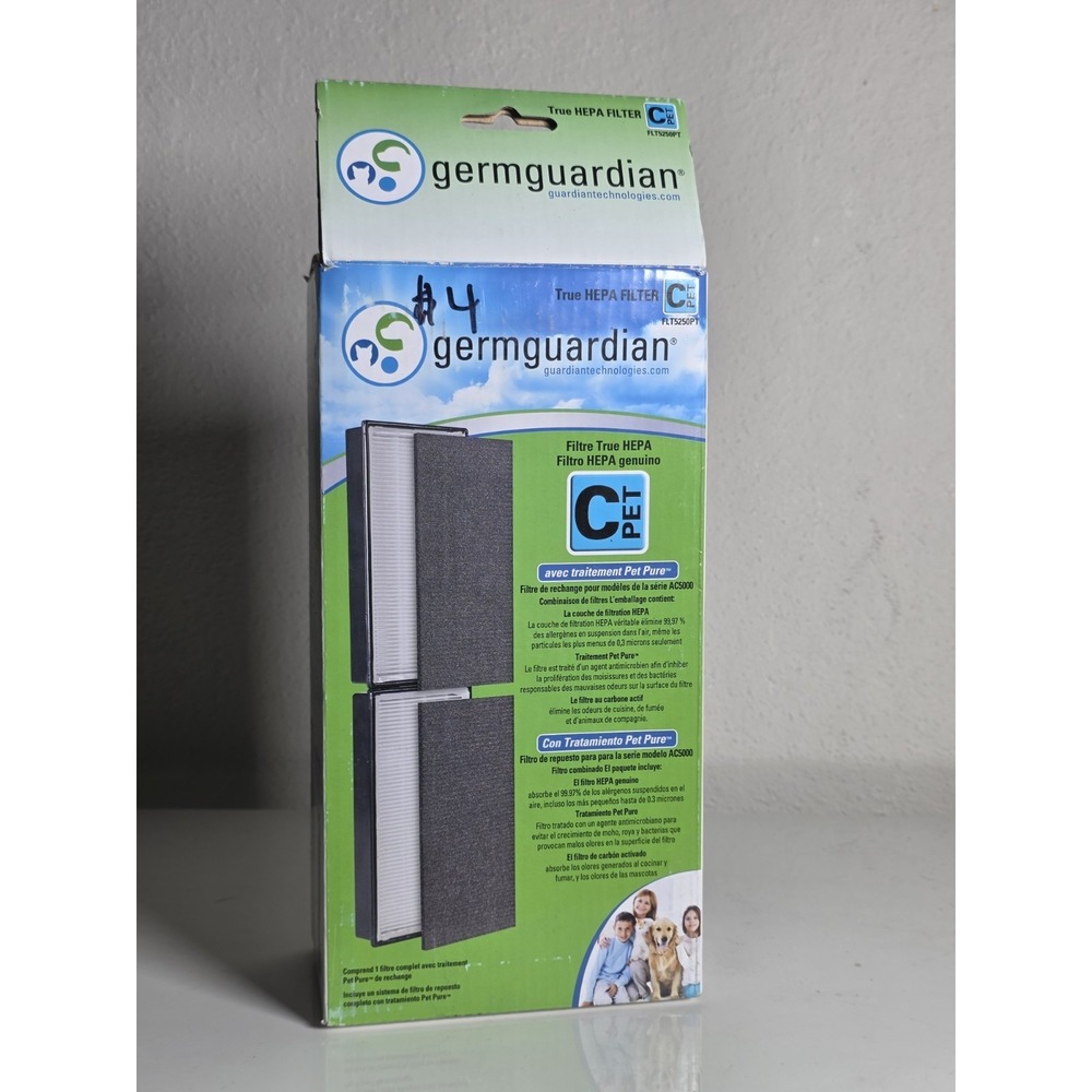 GermGuardian Filter B Pet Pure HEPA Genuine Air Purifier Replacement Filter NIB